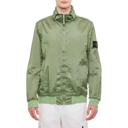 STONE ISLAND Logo Patch Zipped Jacket