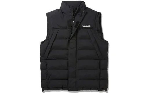 Timberland Vests Men's Black Stand Collar Moderate Other