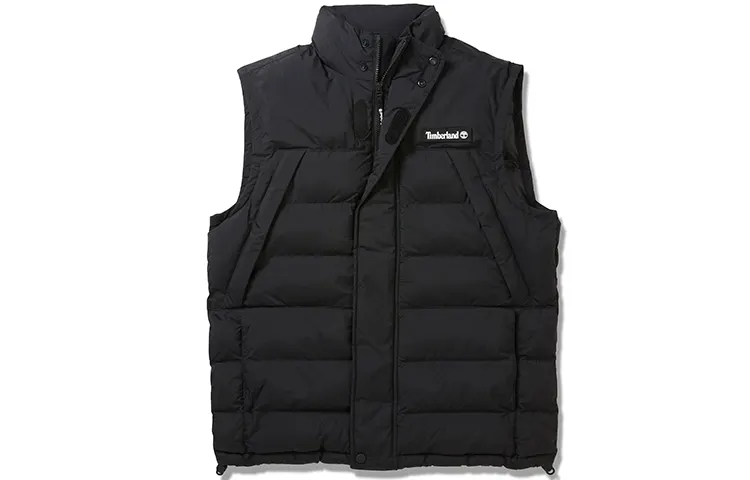 Timberland Vests Men's Black Stand Collar Moderate Other
