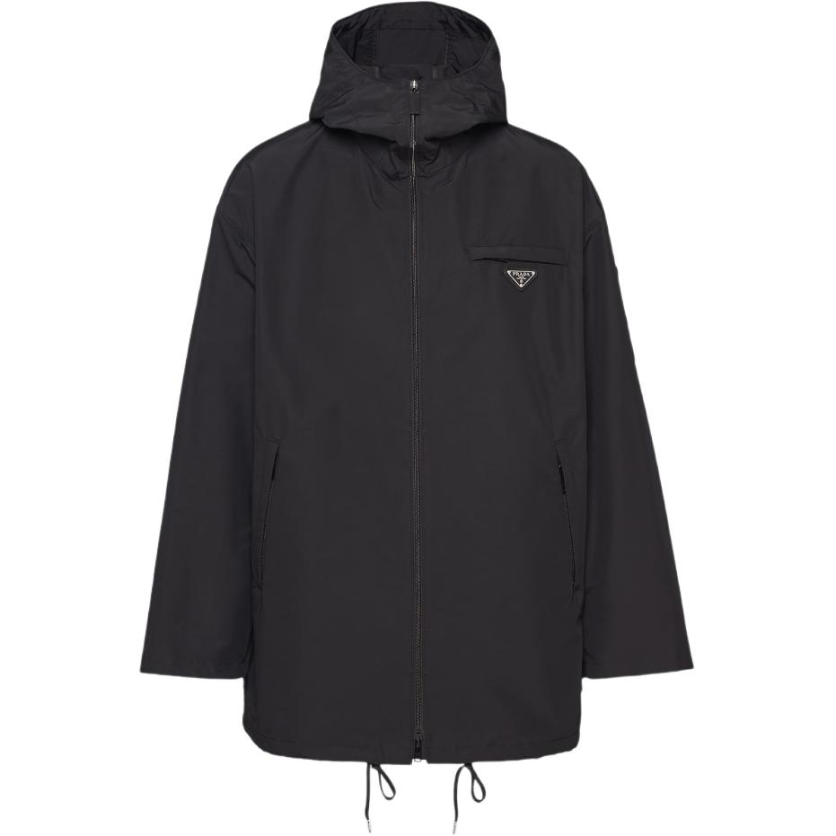【Previous Season】logo-plaque hooded raincoat