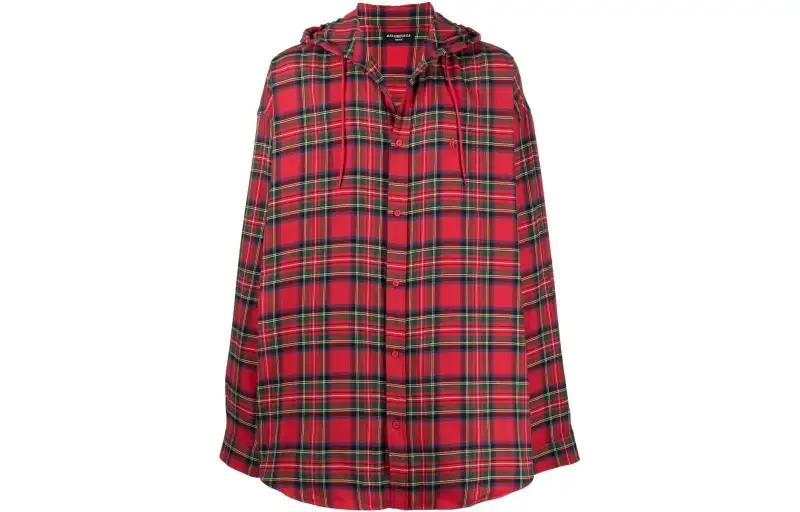 Balenciaga Jackets Men's Red Hooded Moderate Other