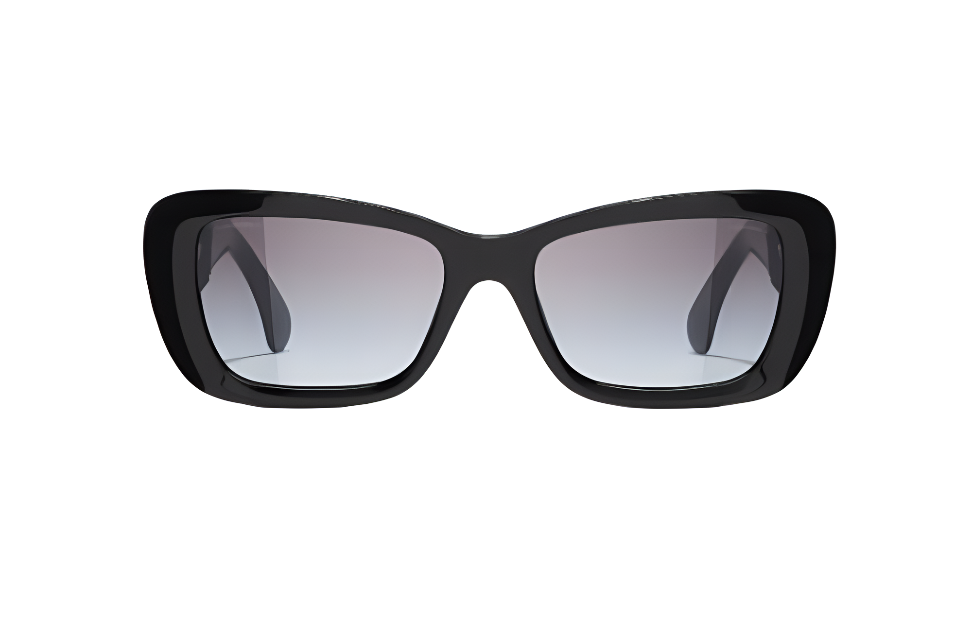 CHANEL Acetate Tweed Irregular Shape Sunglasses Women's Black
