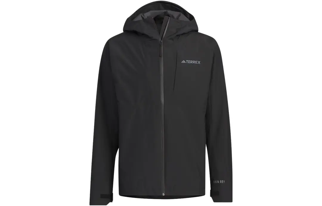 Adidas RAIN.RDYTransitional Hiking Outdoor Adventure Waterproof And Windproof Windbreaker Jacket Men's Black