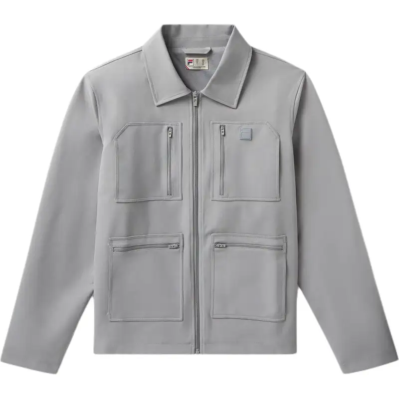 FILA FW24 CASA 4 Pocket Tour Jacket Men's Ultimate Gray Color