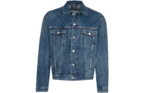 Balenciaga Denim Jacket Regular Fit Unisex Blue