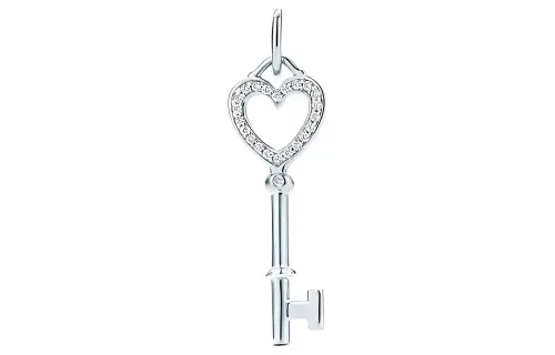 【Pre-Owned】18kt white gold Key diamond pendant