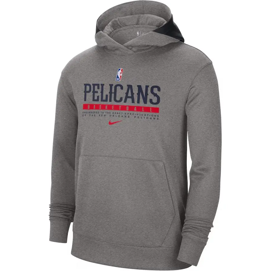 Nike x NBA New Orleans PelicansCourt Practice Performance Pullover Sweatshirt Men's Charcoal Gray