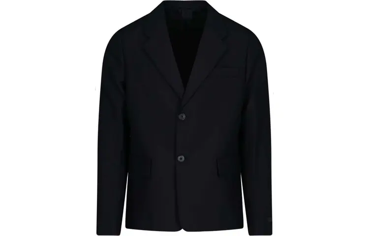 PRADA Business Suits Men's Black Suit Collar Moderate