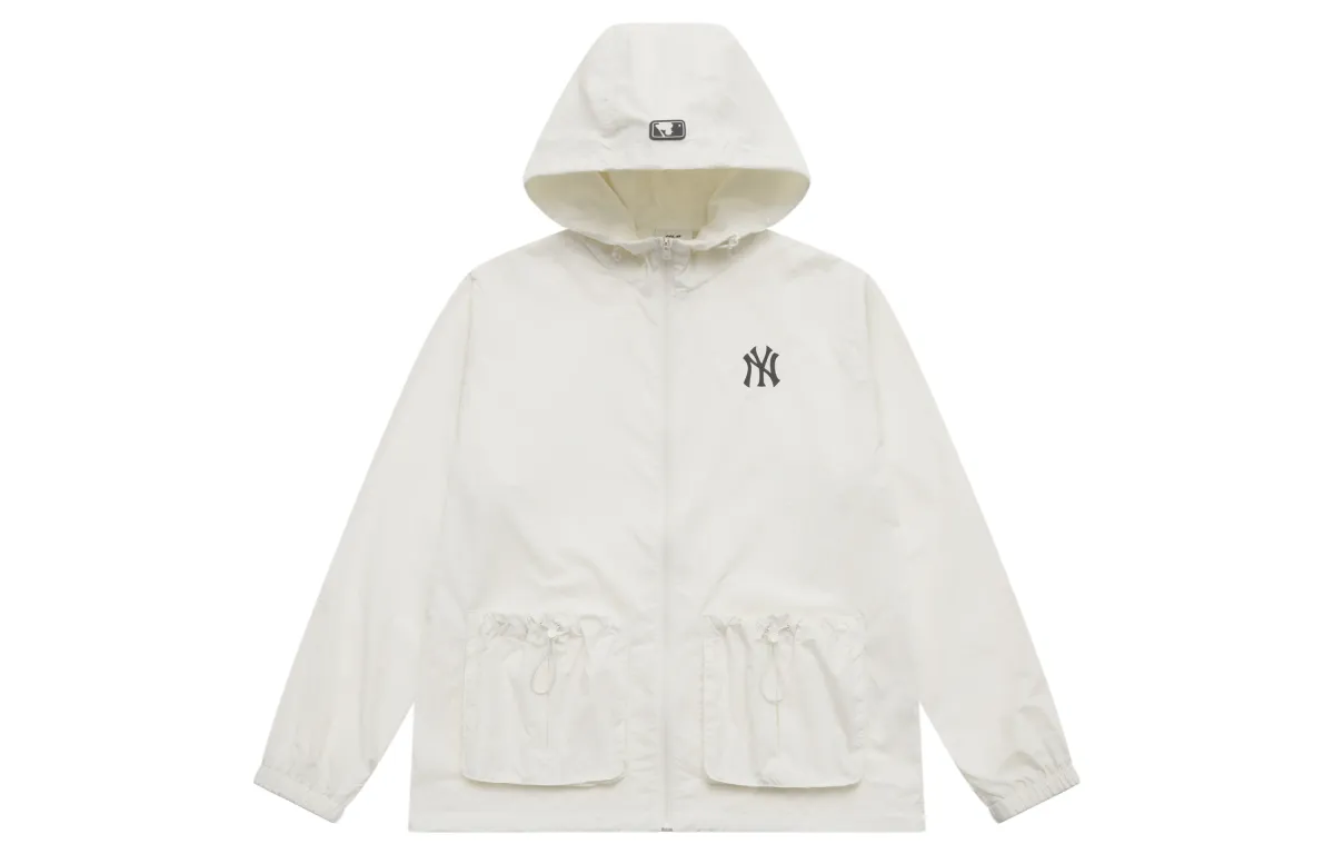 MLB New York Yankees Basic Collection SS25 Windproof Jacket Unisex Ivory