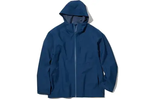 UNIQLO Jackets Men's Sea Blue Hooded Moderate Other