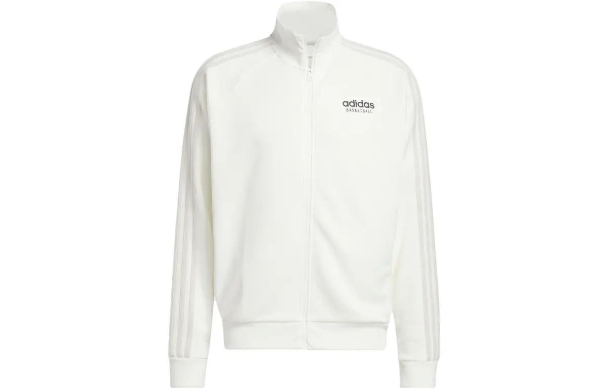 Adidas Jackets Men's Jade White Stand Collar Moderate Other