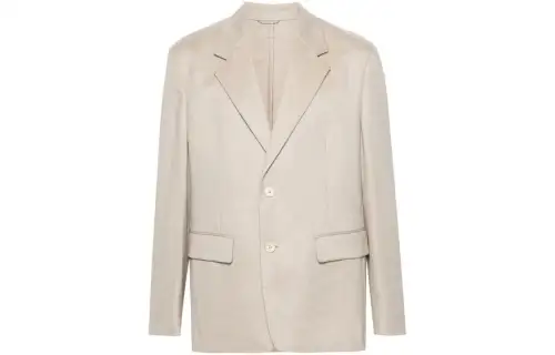 Prada triangle-logo cashmere blazer