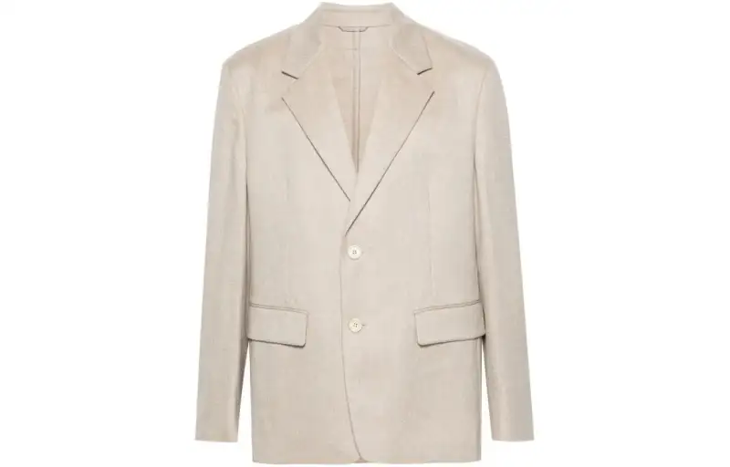 Prada triangle-logo cashmere blazer