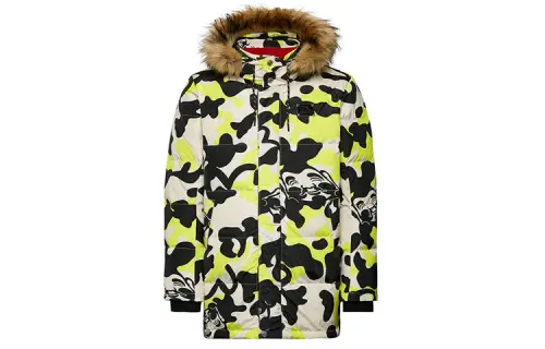 EVISU Down Jackets Men's Camouflage Hooded Moderate