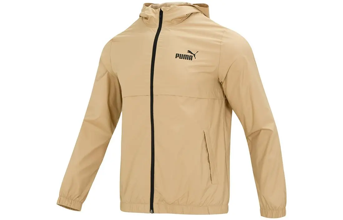 PUMA Jackets Men's Khaki Hooded (Non-detachable) Moderate