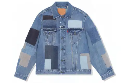 Levis SS22 Patchwork Denim Jacket Men's Blue