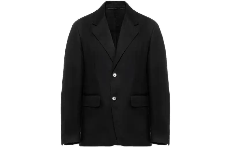 PRADA SS22 Single breasted Business Suit Coat Men's Black