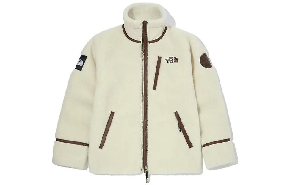 THE NORTH FACE Jackets Unisex Cream Stand Collar Moderate