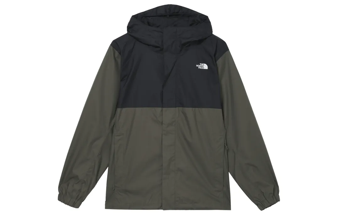 THE NORTH FACE Outdoor Hiking Waterproof, Windproof, And Breathable Windbreaker Jacket Men's Green