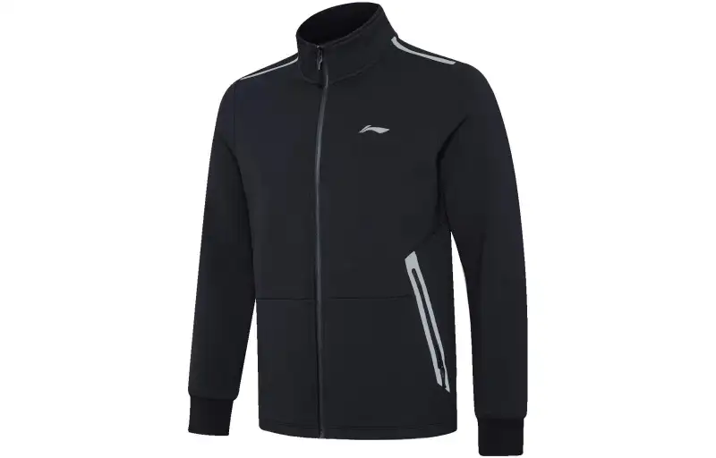 Li Ning Jackets Men's Black Stand Collar Moderate Other