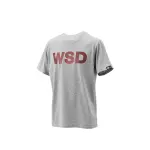 ASICS T Shirts Unisex Gray Crew Neck Moderate Straight Fit