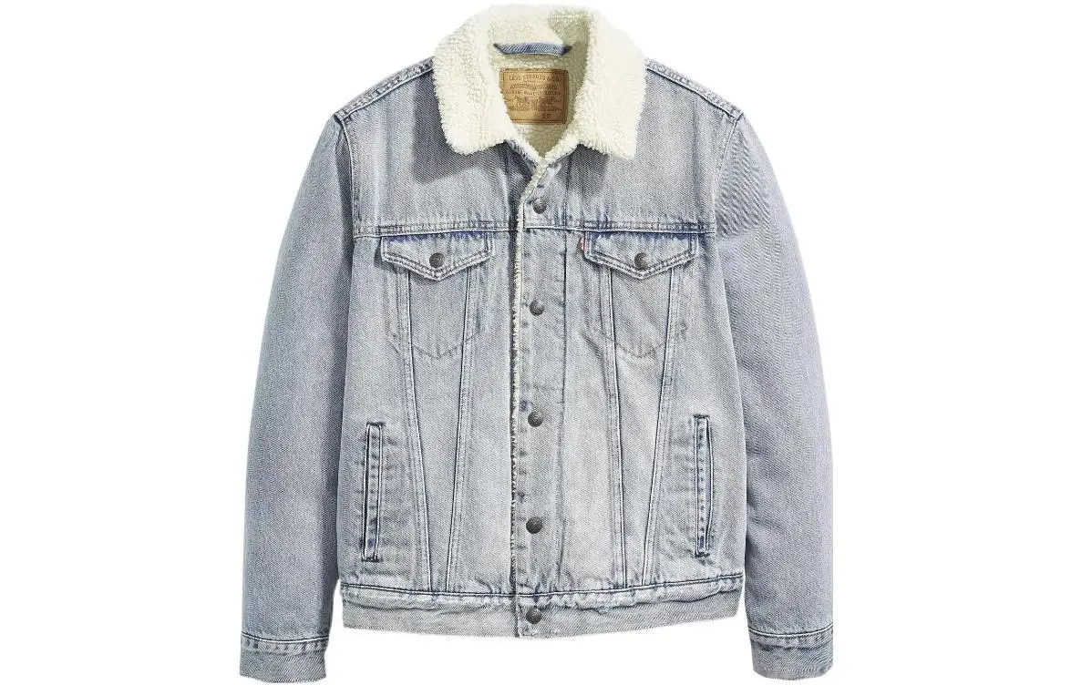 Levi's Denim Jackets Men's Blue Lapel Moderate Straight Fit