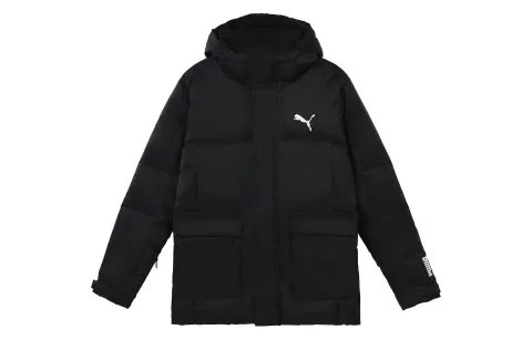 PUMA Down Jackets Men's Black Hooded Moderate Other