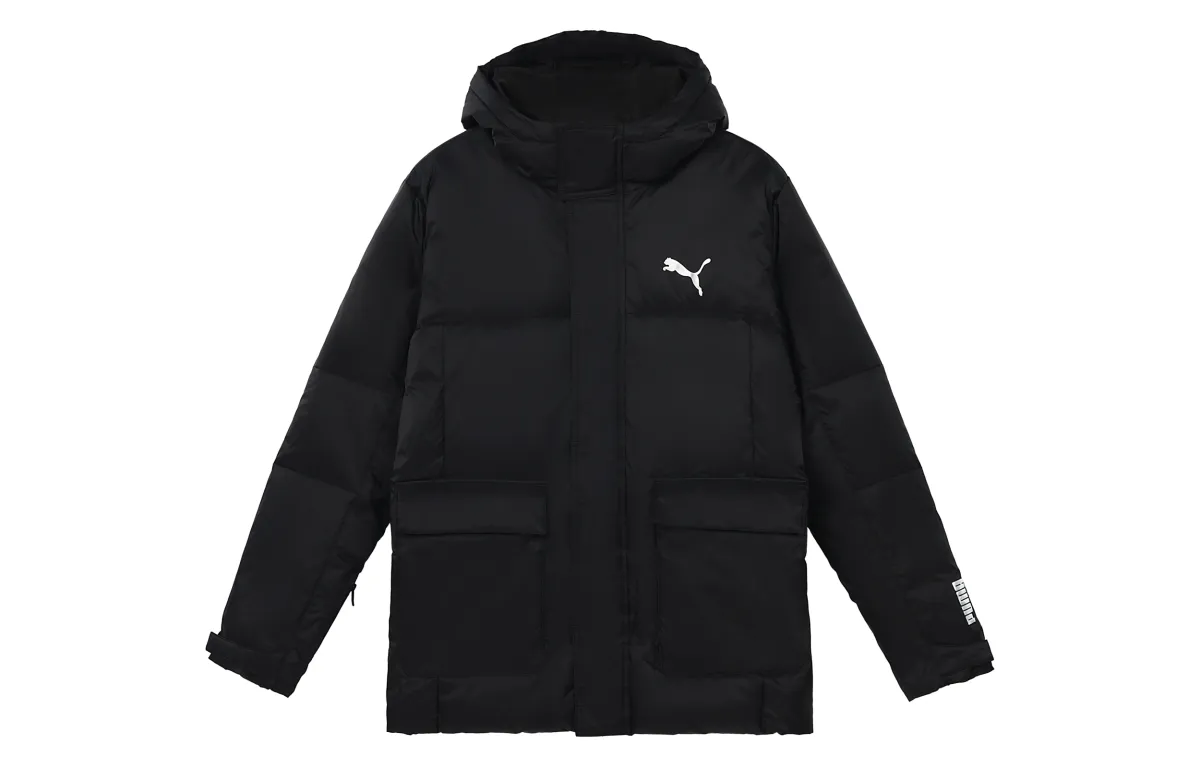 PUMA Down Jackets Men's Black Hooded Moderate Other