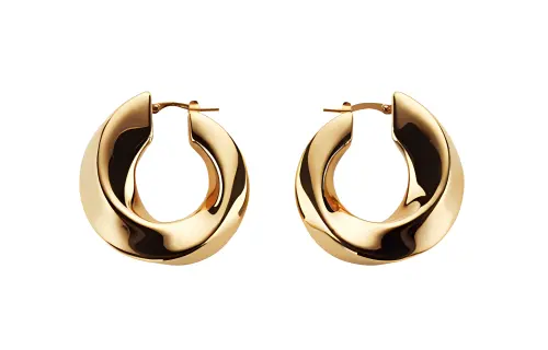 Bottega Veneta 925 Sterling Silver Earrings Women's Gold
