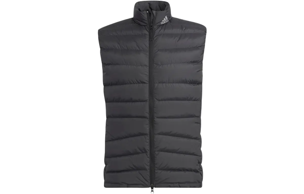 Adidas Down Vests Men's Black Stand Collar Moderate Other