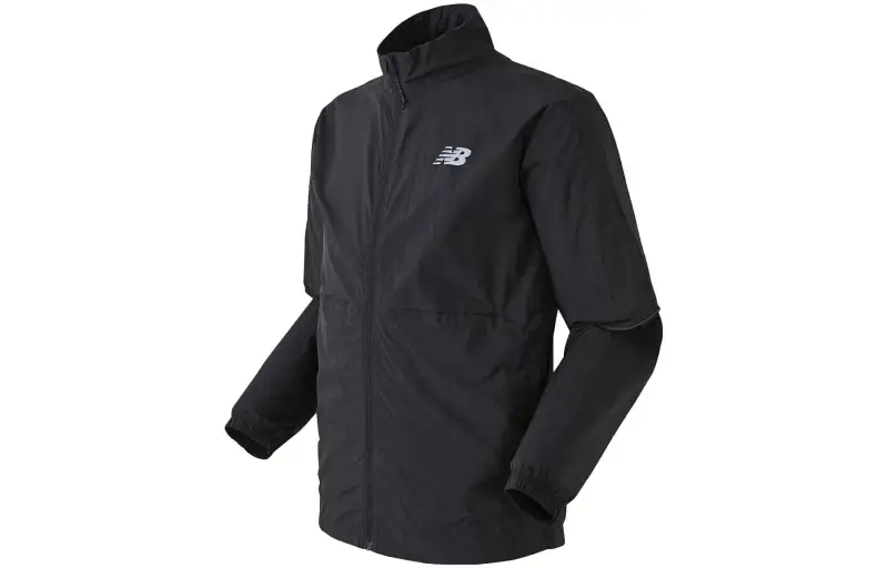 New Balance Jackets Men's Black Stand Collar Moderate Other