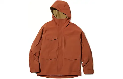 UNIQLO Jackets Unisex Orange Brown Hooded Moderate Other