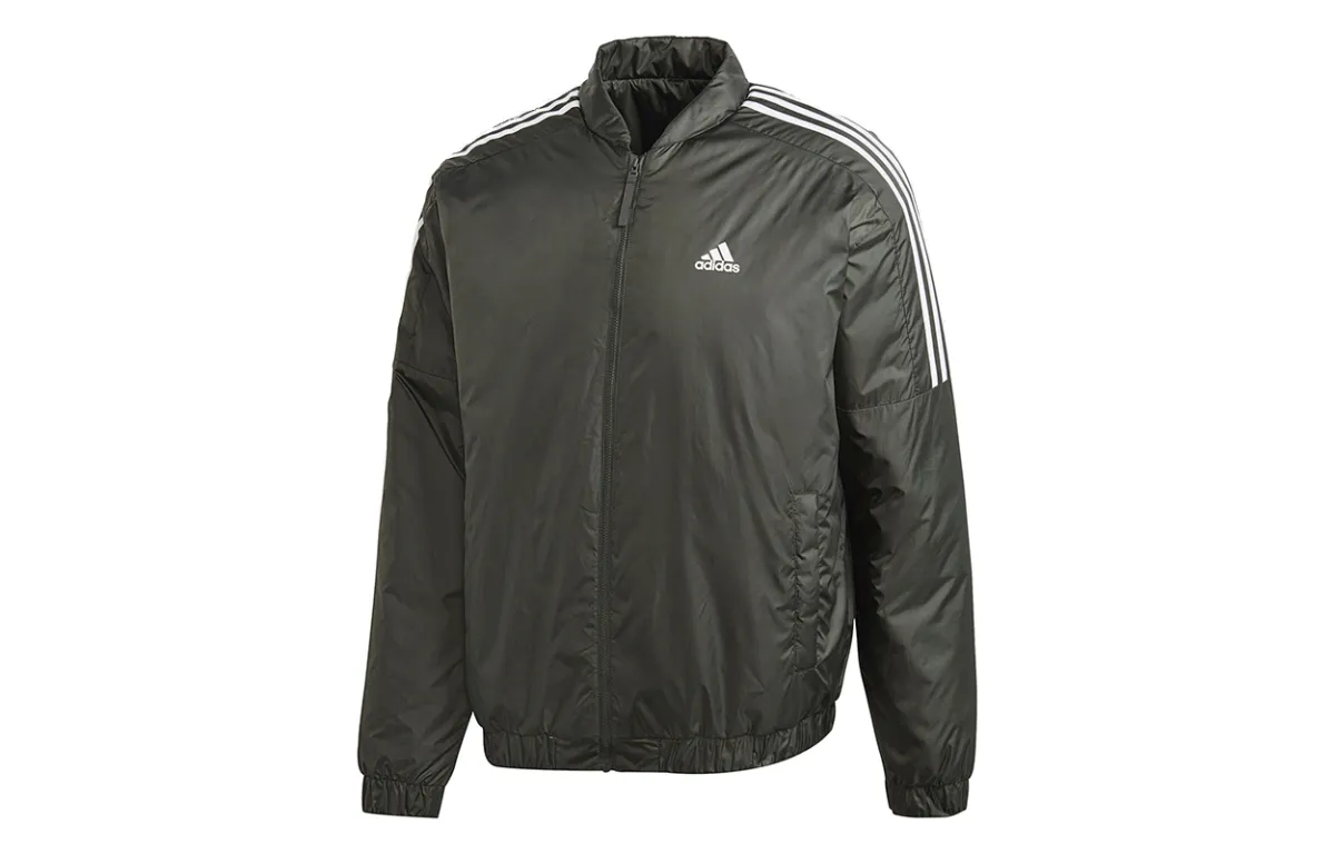 Adidas Puffer Jackets Men's Ruins Green Baseball Collar Moderate Other