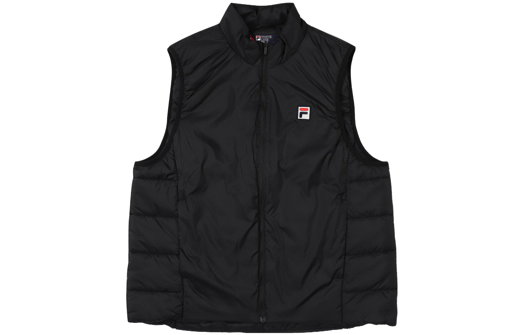 FILA Vests Unisex Black Stand Collar Moderate Other