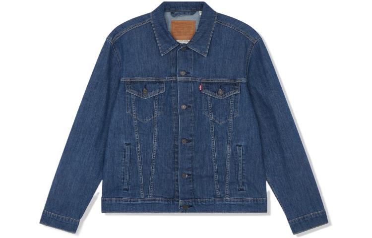 Levis SS22 Lapel Denim Jacket Men's Dark Blue