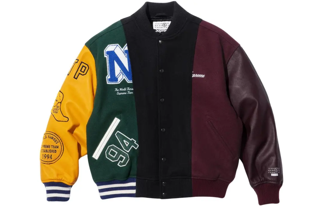 Supreme MM6 Maison Margiela Split Varsity Jacket