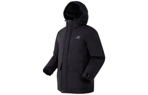 New Balance KQR Jackets Men's Black Hooded Moderate Workwear