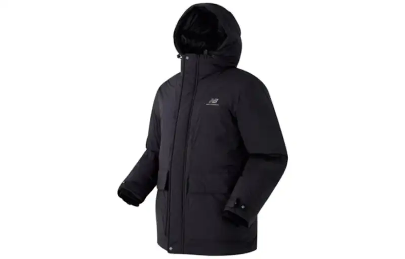 New Balance KQR Jackets Men's Black Hooded Moderate Workwear