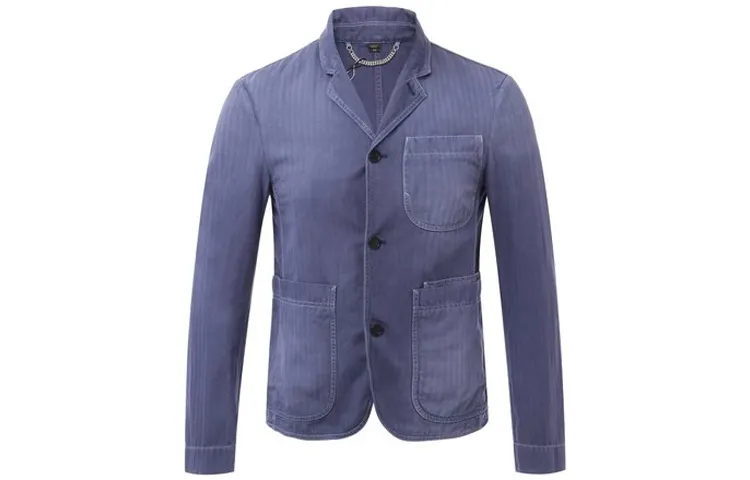 Burberry Business Suit Coat Men's Denim Blue