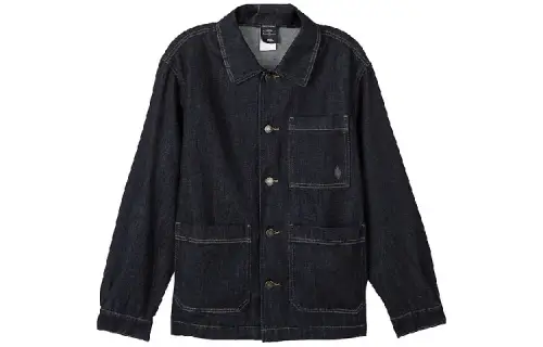 Skechers Sports Denim Jackets Unisex Dark Denim Blue Black/03NC Lapel Moderate Other