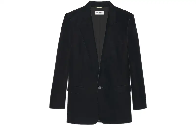 SAINT LAURENT Business Suits Men's Black Suit Collar Moderate Other