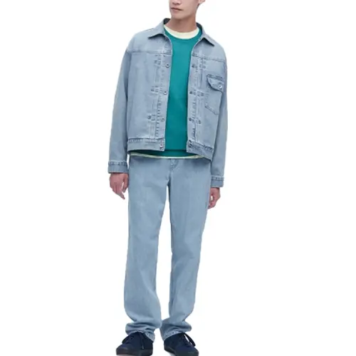 UNIQLO Jackets Unisex Sky Blue Lapel Moderate Other