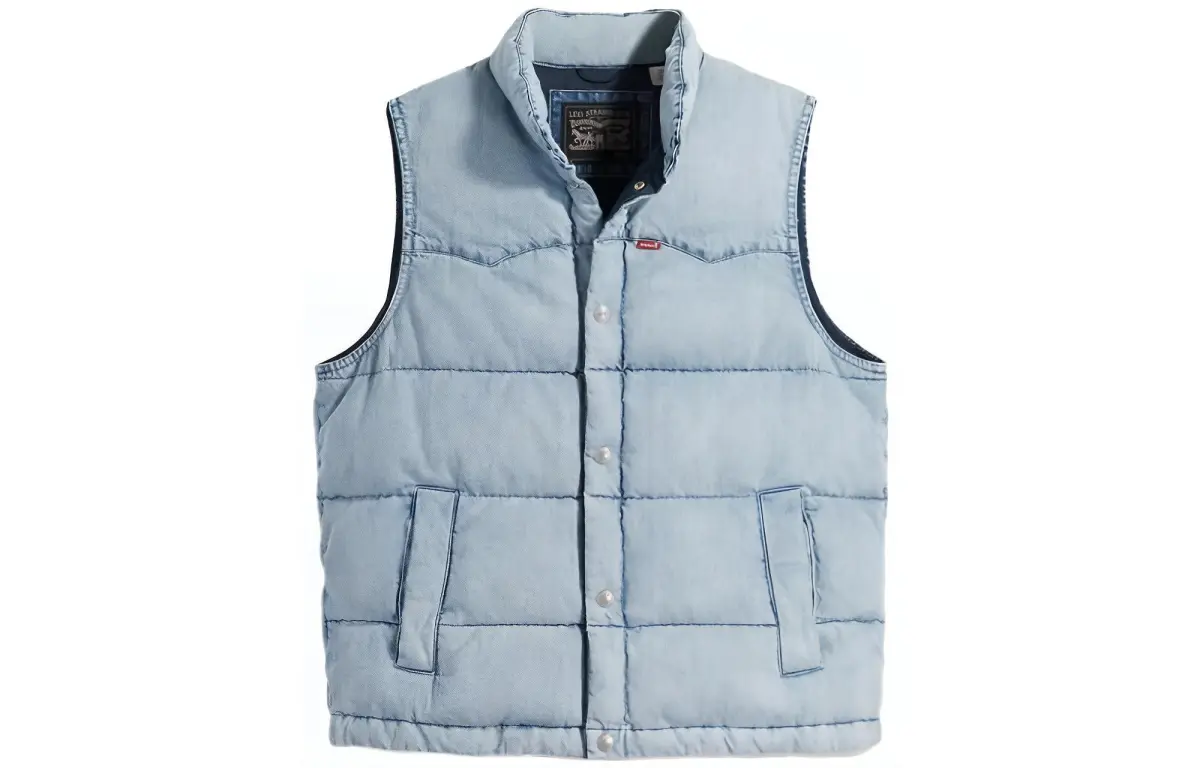 Levi's Vests Men's Blue Stand Collar Moderate Other