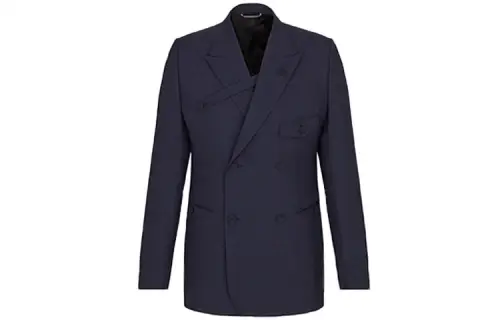 DIOR Business Suits Men's Blue Suit Collar Moderate Business Suit