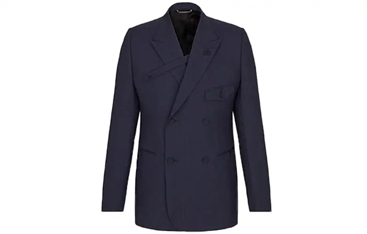 DIOR Business Suits Men's Blue Suit Collar Moderate Business Suit