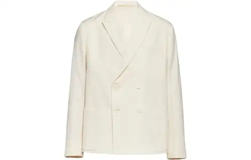 Prada double-breasted cotton jacket