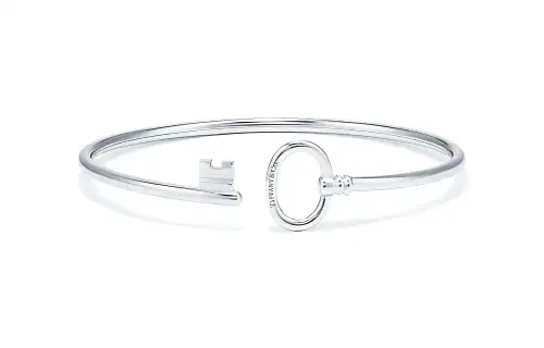 TIFFANY & CO. 925 Sterling Silver, Plated 18K White Gold Bracelets Women's Silver