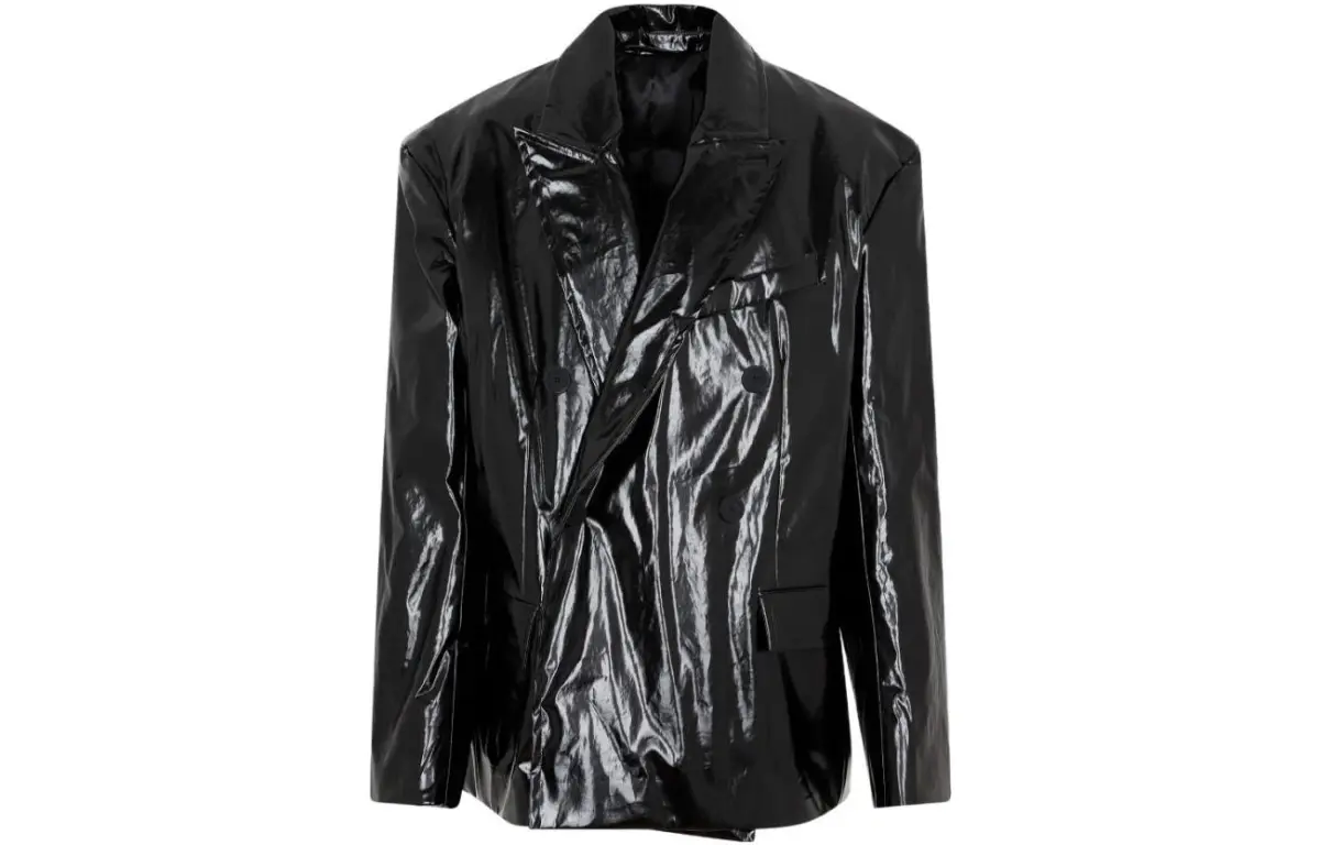 Balenciaga Business Suits Men's Black Suit Collar Moderate Business Suit