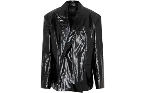 Balenciaga Business Suits Men's Black Suit Collar Moderate Business Suit
