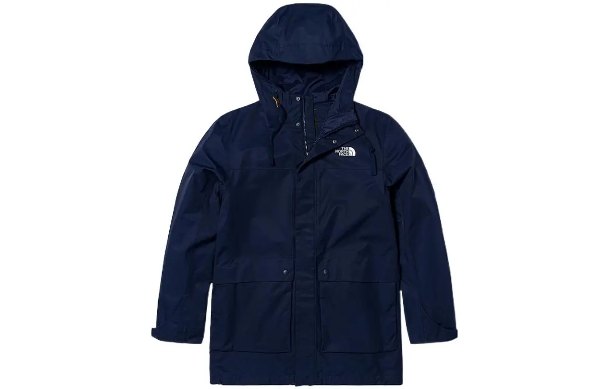 THE NORTH FACE Windbreaker Jackets Men's Blue Hooded Moderate